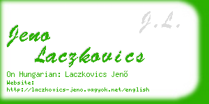 jeno laczkovics business card