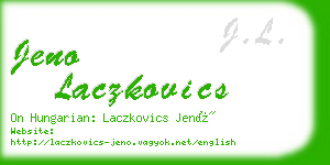 jeno laczkovics business card